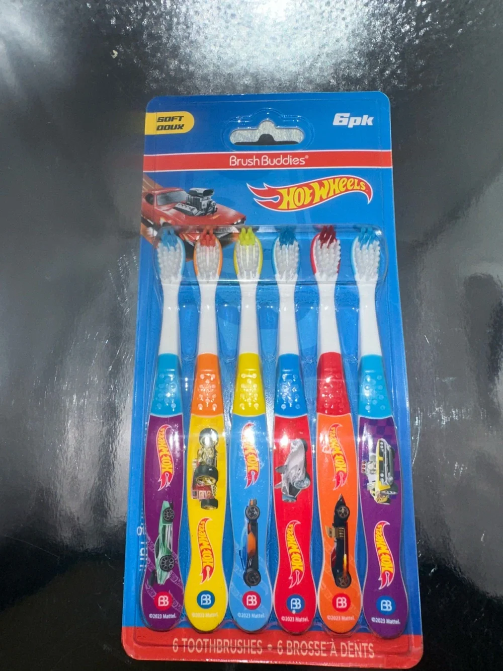 Hot Wheels Brush Buddies Kids Toothbrush 6-Pack -